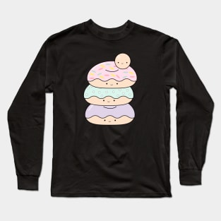 Kawaii Donut Stack Long Sleeve T-Shirt